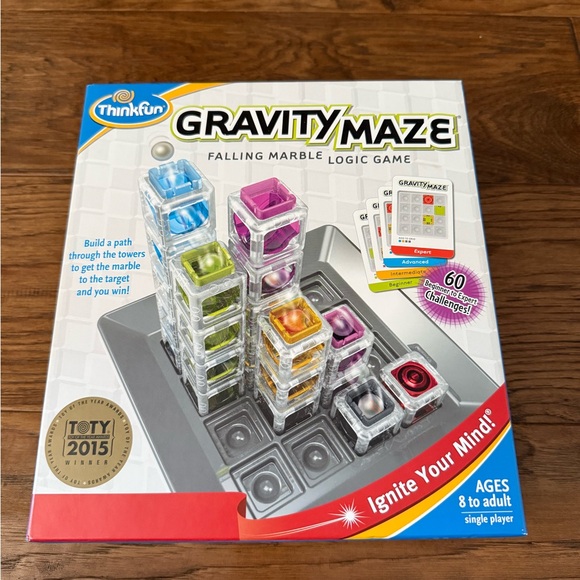 ThinkFun Gravity Maze Falling Marble Logic Game - Multicolor - Picture 1 of 2